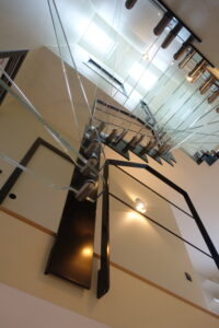 escalier transparent acier verre paris
